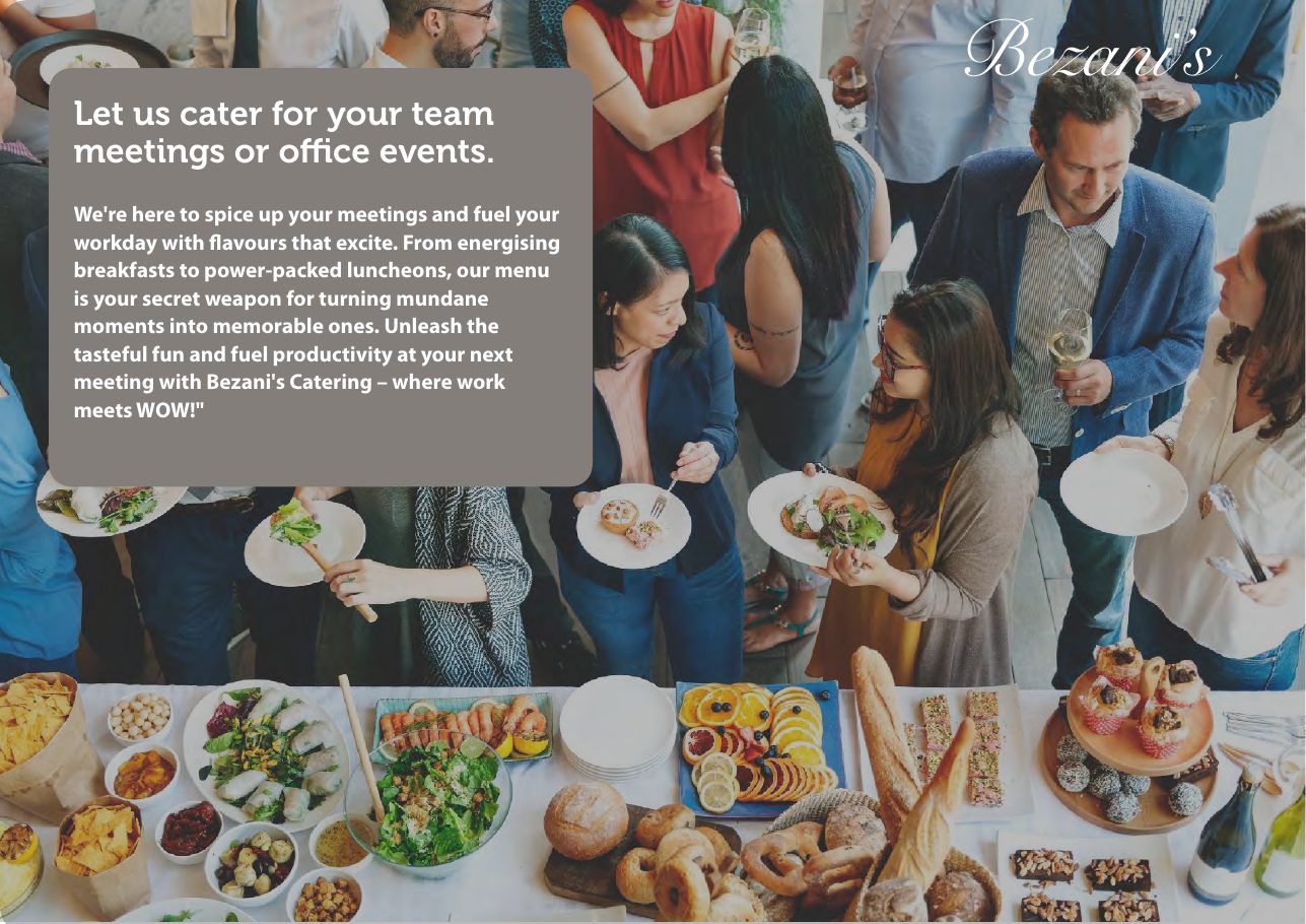Bezani&rsquo;s office catering menu